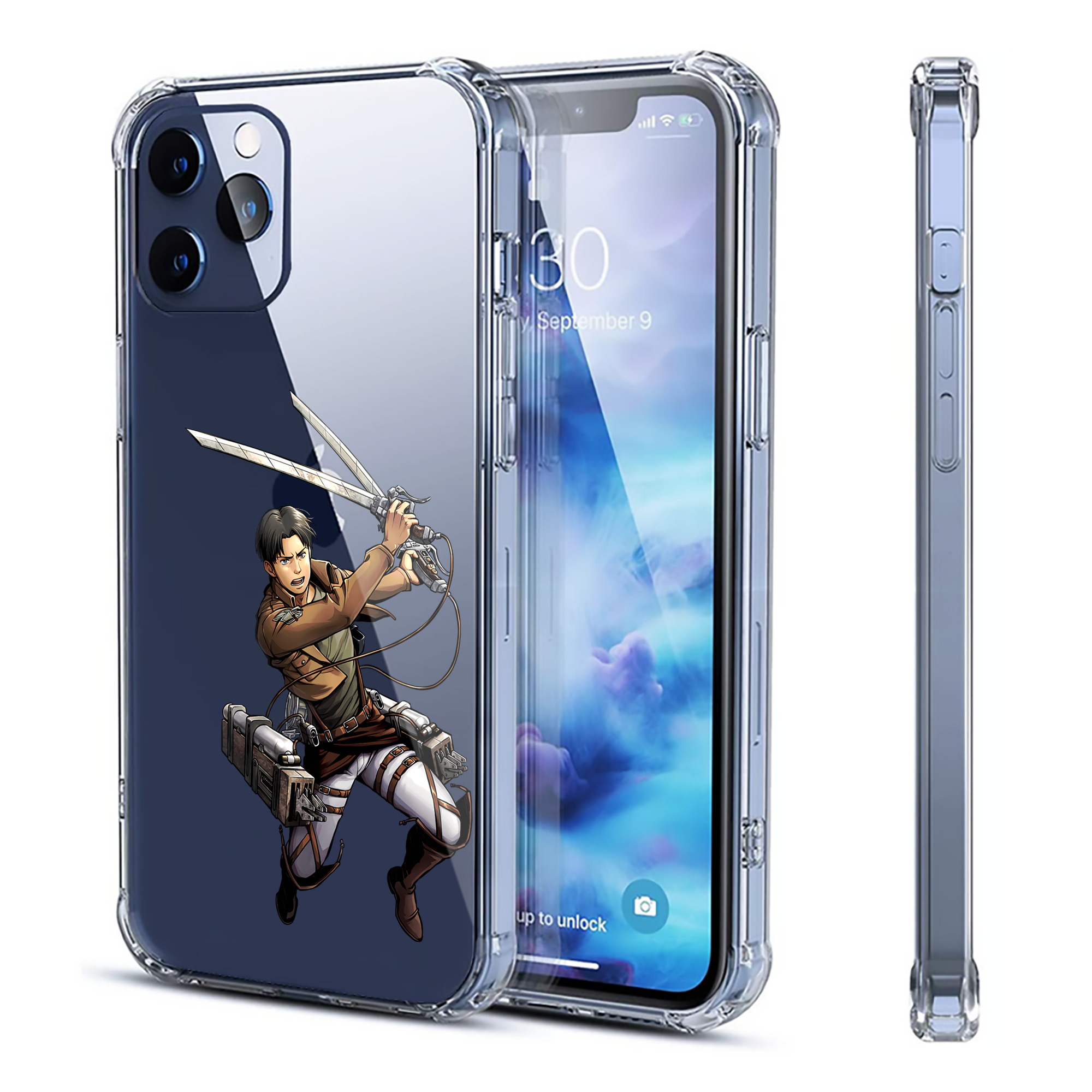 （画像用） 進撃の巨人 Attack on Titan 【iPhone 12シリーズ対応】透明スマホケース（クリアソフトケース）